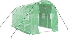 vidaXL Seră cu cadru din oțel, verde, 8 m², 4x2x2 m