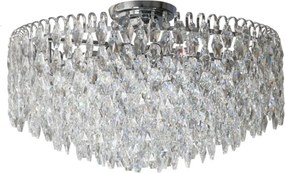 Lustra metal cromat si cristale sticla BURANO 40