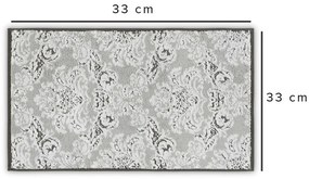 Prosop gri deschis din bumbac 33x33 cm Damask – Foutastic