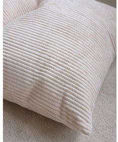 Fotoliu puf pentru copii crem cu tapițerie din catifea reiată Big Lounger – Wigiwama