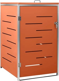 vidaXL Magazie pentru pubelă unică, 69x77,5x112,5 cm, oțel inoxidabil