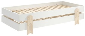 Set MODULO format din 2 Pat copii MODULO (90 x 200 cm) cu picioare Pat copii în formă de săgeată.
