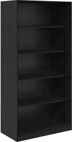 vidaXL Dulap cu raft Stejar Negru 100 x 50 x 200 cm Lemn compozit
