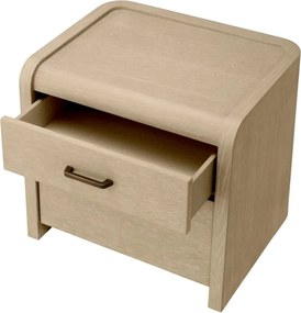 Noptiera design LUX, Furnir de stejar albit, Joane