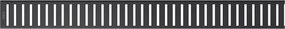 Capac pentru rigola de dus Alcaplast Pure Black 65 cm negru mat