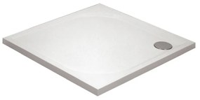 Cadita dus slim patrata 80x80 cm alba Deante, Cubic 800x800 mm