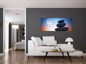 Tablou cu pietre suprapuse (120x50 cm)