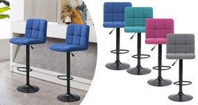 Scaune de bar tapitate 2 buc-pink