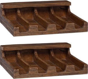 vidaXL Cutie Maro 36 x 30 x 10 cm Lemn masiv de mahon