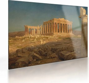 Tablou pe sticlă - Frederic Edwin Church, The Parthenon, reproducere (70x50 cm)