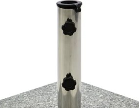 Suport umbrelă de grădină - granit / oțel inoxidabil, 50 kg