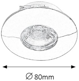 Rabalux 1072 - SET 3xLED Lampă încastrată baie RANDY 3xLED/4W/230V