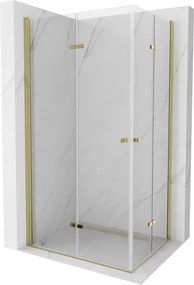 Mexen Lima Duo cabină de duș pliabilă 100 x 90 cm, transparent, auriu - 856-100-090-50-00-02