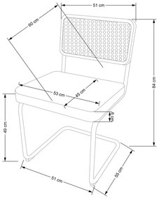 Scaun de bucaterie Mergo, gri