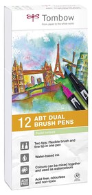 Set Tombow Creativ ABT Dual Brush Pen 12 culori