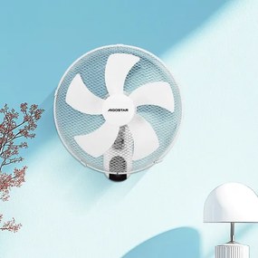 Aigostar -  Ventilator de perete 45W/230V alb + Telecomandă