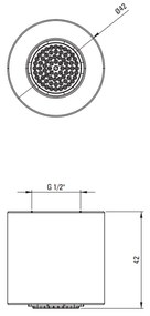 Coloana de dus culoare titan cu baterie monocomanda Deante Silia Titan