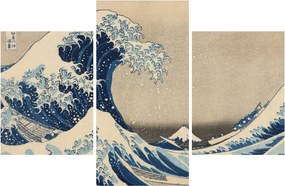 Tablou - Katsushika Hokusai, Under the Wave off Kanagawa, reproducere (90x60 cm)
