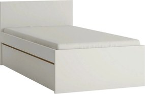 Pat GLOBO 90x200, alb, PAL laminat, cu spatiu pentru depozitare
