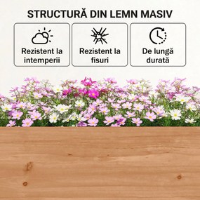 Outsunny Jardinieră Verticală înălțată pe 4 Niveluri, din Lemn pentru Exterior, cu Orificii de Drenaj și Căptușeală Textilă, pentru Plante Aromatice, Flori și Legume, 85x45x140 cm, Maro | Aosom Romania