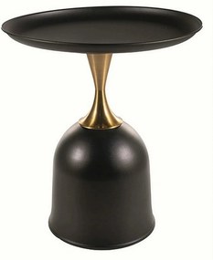 Masuta cafea LIBRA, negru/auriu, metal, 51x61 cm