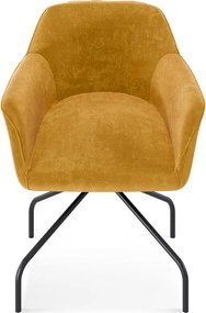 Scaun lemn masiv SCARLET cu bază pivotantă, 62 × 83 × 61 cm