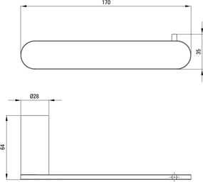 Round Suport pentru hârtie igienică, montare pe perete Finisaj: Auriu periat ADR_R211