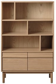 Bibliotecă cu aspect de lemn de stejar 140x90 cm Ponza – Unique Furniture