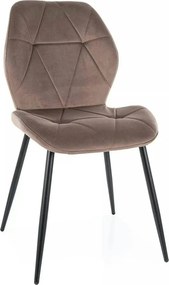 Scaun RICK, cappuccino - Bluvel 38, stofa catifelata/metal, 48x56x86 c