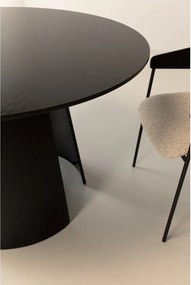 Masă de dining rotundă cu blat negru ø 120 cm Zuri – MOME