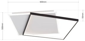 Orion DL 7-692 EMANUEL LED/50W/230V lampă plafon dimabilă alb/negru