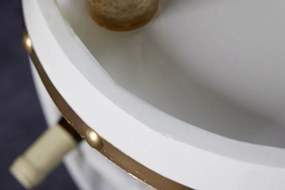 Butoi suport pentru sticle de vin Bodega 60cm alb