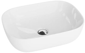 Lavoar pe blat Rune Arne dreptunghiular 46 cm alb lucios