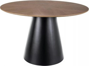 Masa ANGEL, stejar/negru, 120x120x75 cm