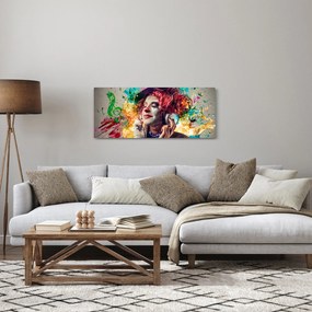 Tablou - Artista cu căști (120x50 cm)