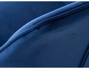 Set de scaune de sufragerie albastru închis cu cotiere 2 buc. tapițat Nolan Square – Unique Furniture