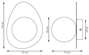 Aplică de perete OVO 1xG9/8W/230V bej