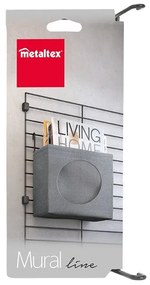 Componentă - cutie de depozitare gri din material textil 24x9 cm Mural – Metaltex