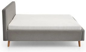 Pat gri tapițat fără somieră 120x200 cm Mattis – Meise Möbel