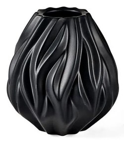 Vază din porțelan Morsø Flame, înălțime 15 cm, negru
