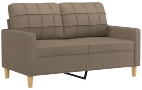 Canapea cu 2 locuri, gri taupe, 120 cm, material textil