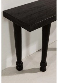 Masă consolă neagră din lemn de mango 40x130 cm Inaya – MOME