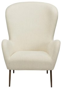Fotoliu crem cu tapițerie din țesătură bouclé Glam – DAN-FORM Denmark