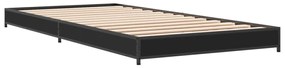 845176 vidaXL Cadru de pat, negru, 90x200 cm, lemn prelucrat și metal
