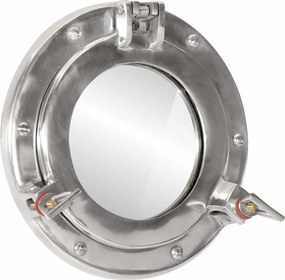 vidaXL Oglindă hublou de perete, Ø23 cm, aluminiu și sticlă