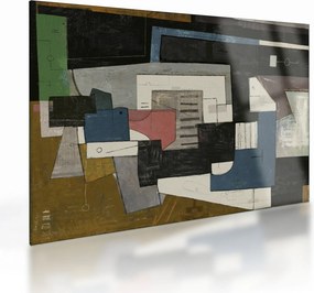 Tablou pe sticlă - Abstracție cubism (70x50 cm)