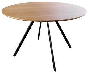 Masa rotunda cu furnir de stejar ATELIER 120cm