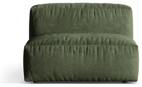 Modul pentru canapea modulară verde cu tapițerie din catifea (de mijloc) Martina – Micadoni