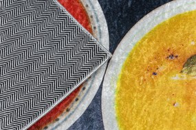 ANDRE 33290 covor lavabil Sosuri bucatarie anti-alunecare - gri / galben