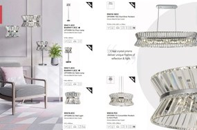 Lustra eleganta cu cristal ideala pentru sufragerie sau bucatarie Uptown 10Lt Oval